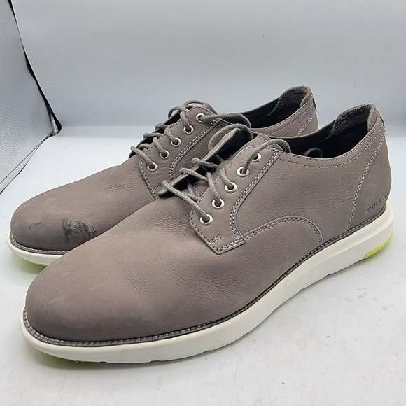 Cole Haan Grand 360 Mens Size 9.5 Original Grey Leather Casual Shoes C33830 - Picture 4 of 14